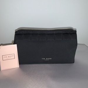 Ted Baker London Black Ruffle Makeup Bag.
